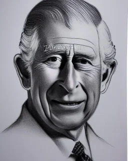 Prince Charles as Santa Claus pencil and charcoal sketch Christmas portrait lighting