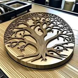 make a coaster with a treefit for laser cutting