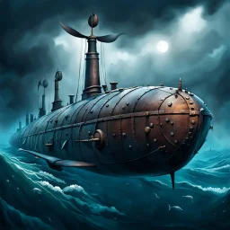 Military submarine of the ancient Vikings.