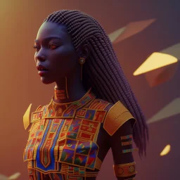 kente scene, thread, embroidery, octane render, high detail