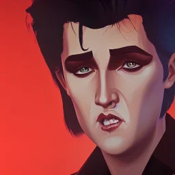 portrait of Elvis if he was alive today