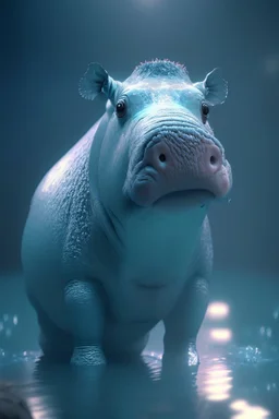 hippopotamus parakeet lamb,cinematic lighting, Blender, octane render, high quality