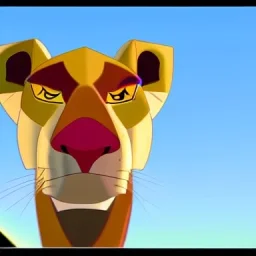 Lion King Animation OC Loca male lion triangular face shape hooked black nose tip