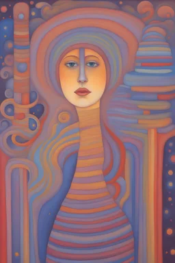Every mind contains the whole universe; Neo-Figurative Art; fabulously detailed; Transcendent; Hundertwasser; Alan Kenny; beautiful glittery pastels