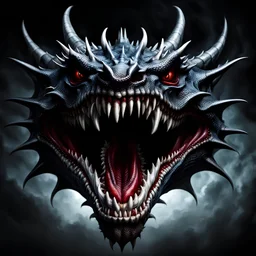 dragon's mouth with teeth, gothic, darkness