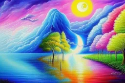 beautiful dream, painting, mystical, fine brush strokes, high quality, masterpiece, Oil painting, pastel colors, fine detail,