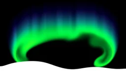 graphic shape of the aurora borealis. slight resemblance to a crown. smooth vector on black