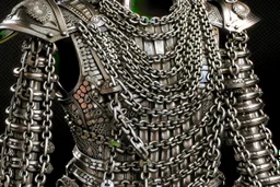 england medieval armour chains design front on shot