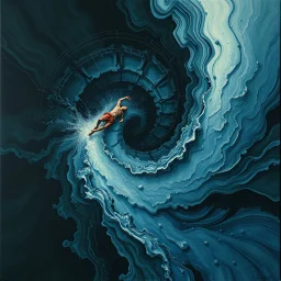 Oblivion drift by Esau Andrews and Wayne Barlow, surreal, abstract, descent into madness