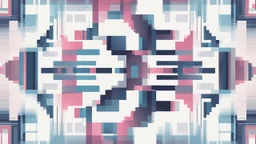 digital glitch pattern snowflake geometric abstraction