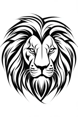 lion ink logo, white background