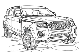 coloring book SUV CAR