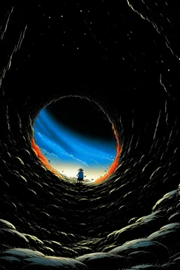 black hole opening in the sky by studio ghibli