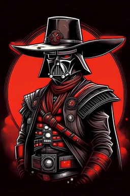 Star wars cowboy style syth lord like vader
