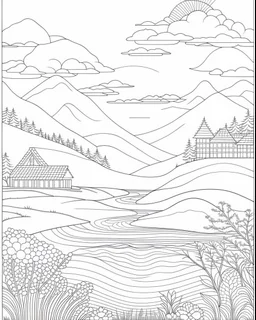 Coloring pages: Unwind, relax, and recharge with the Calmness and Relaxing Landscapes Inner Peace Coloring Book. Experience 60 stress-relieving designs designed for adults and teens. Start coloring your way to tranquility today!