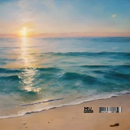 old mu8c album cover with a beach