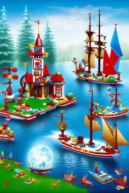 kids lake lego world