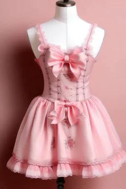 sweet pretty pink lolita style dress jsk