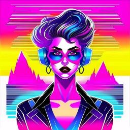 album cover, 80s style, synthpop