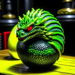 a dragon egg with the top of a dragons head pokeing out