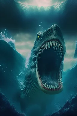 ديناصور غاضب في أعماق المحيط