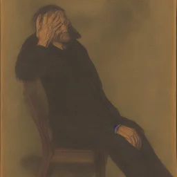 portrait of a depressed man by almeida junior