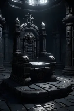 Obsidian Throne within a dungeon