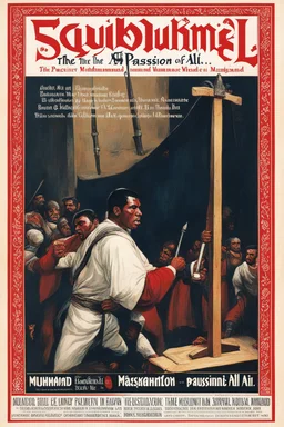 "SHOCKING BLOODY" Guillotine medieval magazine cover: Esquire: The Passion of Muhammad Ali