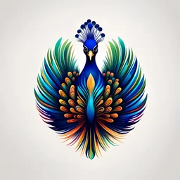 Logo Bird Peacock Color Abstract Acceccoris Design Template