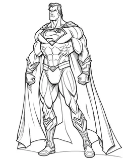 real massive Superman wepon, coloring page, no leaves, full body (((((white background))))), only use an outline., real style, line art, white color, clean line art, white background, Sketch style