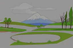 landscape simple drawings for coloring