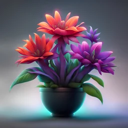plants and flowers, single object , neon, botanical illustration, ultra realistic, artstation: award-winning: professional portrait: atmospheric: commanding: fantastical: clarity: 16k: ultra quality: striking: brilliance: stunning colors: masterfully crafted.