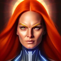 ultra detailed portrait of busty beautiful Jean Grey Xmen , extremely detailed digital painting, extremely detailed face,crystal clear eyes, in the style of robert e howard and pablo oliveira and Ken Kelley and Keith Parkinson ,mystical colors,perfectly centered image, perfect composition, rim light, beautiful lighting,8k, stunning scene, raytracing