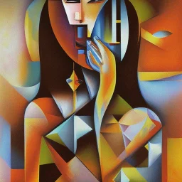 picasso abstract brown woman lying more cubism