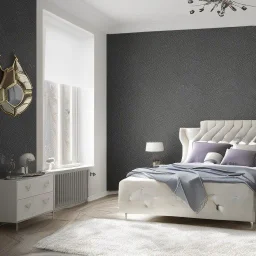 modern bedroom wallpaper, 2D texture, seamless, repeatable, ultra realistic, highly detailed, 8k