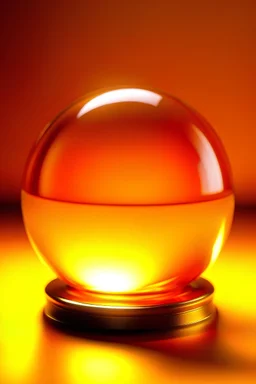 A crystal ball that looks like an orange.