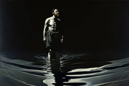 man standing in deep water by Caravaggio