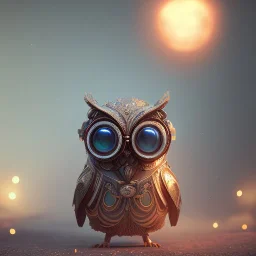 depth of field, Steampunk Owl, extreme detail, Photorealism, macro lens 70mm,bokeh, cinema4d, 8k, unreal engine 5, redshift render, midjourney4