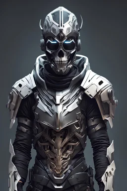 Guy in cool futuristic armor with a skull mask