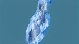 a pillar ascends from bottom border to the top border. high poly, realistic style