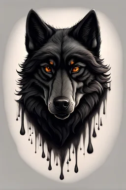 black wolf illustration, Drawing Dog YouTube, wolf, animals, carnivoran, faceing flull body