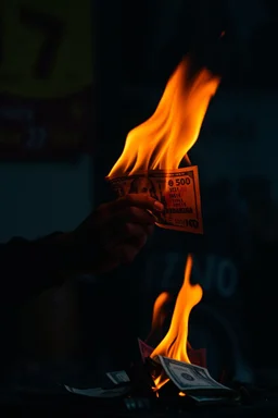 Money is burning