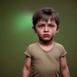 Rambo toddler, full body, dramatic lighting, hyper realistic