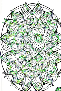 kids coloring page, mandala fully on page symmetrical, cartoon style, thick lines, low detail, no shading