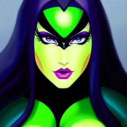 ultra detailed fullbody portrait of beautiful booty busty Raven teen titans, wearing darkblue skintight costume, extremely detailed digital painting, intrincate, extremely detailed smiling face,crystal clear Big Green eyes, in the style of adam hughes , mystical colors , perfectly centered image, perfect composition, rim light, beautiful lighting,8k, stunning scene, raytracing