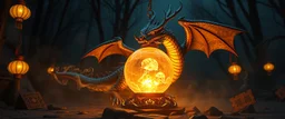 the beefy dragon crystal ball magical lantern