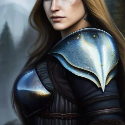 ultra detailed fullbody Portrait in oil on canvas of beautiful female DemonHunter with Skyrim Dragonplate armor,extremely detailed digital painting, extremely detailed face,crystal clear Big eyes, mystical colors ,perfectly centered image, perfect composition,rim light, beautiful lighting,8k, stunning scene,extremely sharp detail,finely tuned detail, ultra high definition raytracing, in the style of Simon Bisley and Frank Frazetta and robert e howard and Hyun Suk Lee and Ken Kelley