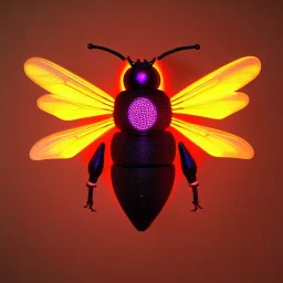 cyber bee, sci-fi, RTX, lumen lighting, ultra detail, volumetric lighting, 3d, finely drawn, high definition, high resolution.