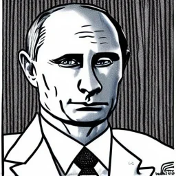 Vladimir Putin drawn by herge