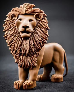 Lion model made of Chocolate biscuits